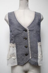 axes femme / シフォンデザインベスト   S-25-04-19-002-AX-TO-AS-ZS