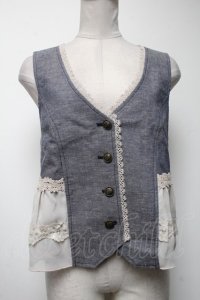 axes femme / シフォンデザインベスト   S-25-04-19-002-AX-TO-AS-ZS