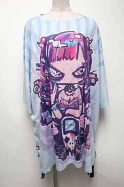 画像1: HYPER CORE / サイドリボンプリントカットソー  サックス S-25-04-19-020-PU-TO-HR-ZS