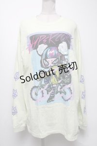 HYPER CORE / THTC-370 HyperBeatsロングスリーブTシャツ  ミント S-25-04-19-024-PU-TO-AS-ZS