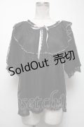 axes femme / バイカラーレーストップス  黒 S-25-04-19-031-AX-TO-HR-ZS