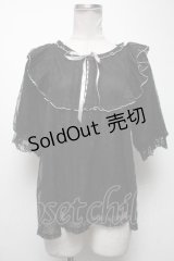 axes femme / バイカラーレーストップス  黒 S-25-04-19-031-AX-TO-HR-ZS