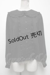 Amavel / フリルタックブラウス  黒 S-25-04-19-033-CA-BL-HR-ZS