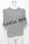 axes femme POETIQUE / 透かし編みサマーニットプルオーバー  黒 S-25-04-19-034-AX-TO-HR-ZS