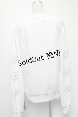 画像2: LISTEN FLAVOR / 月夜の黒猫レースアッププルオーバー  白 S-25-04-19-003-PU-TO-AS-ZS