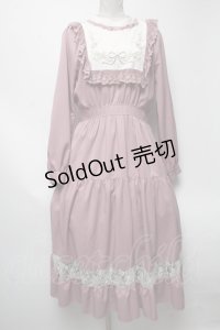 axes femme POETIQUE / ブロッキングブーケ刺繍ワンピース  ピンク S-25-04-19-038-AX-OP-HR-ZS