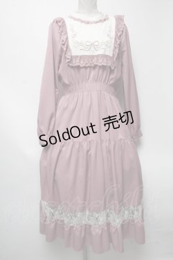 画像1: axes femme POETIQUE / ブロッキングブーケ刺繍ワンピース  ピンク S-25-04-19-038-AX-OP-HR-ZS