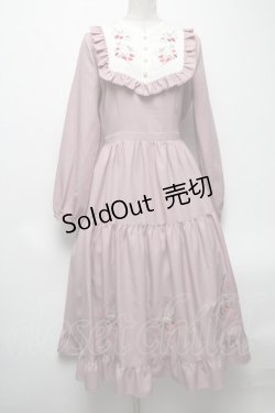 画像1: axes femme POETIQUE / ブロッキングベリー刺繍ワンピース ピンク  S-25-04-19-039-AX-OP-AS-ZS