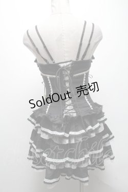 画像2: OZZ ANGELO / 薔薇刺繍コルセットジャンパースカート  グレー S-25-04-19-046-OO-OP-AS-ZS