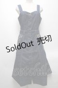 axes femme / 前釦ビスチェ風ジャンスカ  インディゴ S-25-04-19-047-AX-OP-HR-ZS