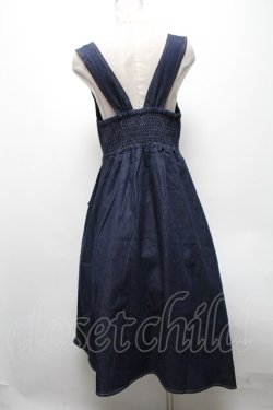 画像2: axes femme POETIQUE / ラッフルフリルアシメワンピース  インディゴ S-25-04-19-048-AX-OP-HR-ZS