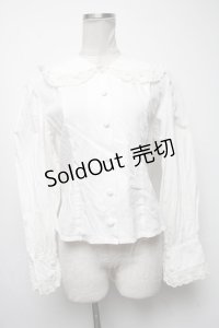 metamorphose / くるみボタンブラウス  白 S-25-04-23-033-ME-BL-AS-ZS