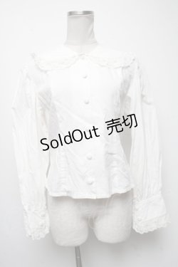 画像1: metamorphose / くるみボタンブラウス  白 S-25-04-23-033-ME-BL-AS-ZS