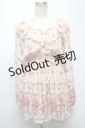 LIZ LISA / シアーチェックｘ花柄チュニック  ベージュｘピンク S-25-04-23-051-LO-SK-HR-ZS