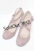 axes femme / ローズ刺繍パンプス M ワイン S-25-04-23-005-AX-SH-AS-ZS