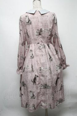 画像2: Perla nell'ostrica / キャットサーカス襟付きワンピース  ピンク S-25-04-23-061-LO-OP-HR-ZS