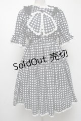axes femme kawaii / ギンガムチェック柄ワンピース M 黒 S-25-04-23-064-AX-OP-AS-ZS
