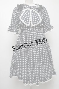 axes femme kawaii / ギンガムチェック柄ワンピース M 黒 S-25-04-23-064-AX-OP-AS-ZS