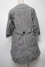 画像2: 【SALE】Emily Temple cute / ギンガムリボンポケットコート  黒ｘ白 S-25-04-23-065-ET-CO-AS-ZT089 (2)