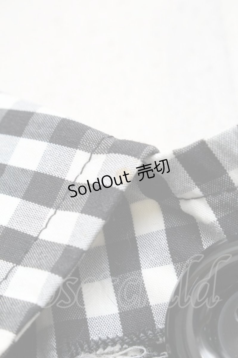 画像3: 【SALE】Emily Temple cute / ギンガムリボンポケットコート  黒ｘ白 S-25-04-23-065-ET-CO-AS-ZT089 (3)