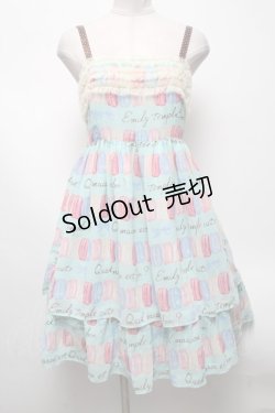 画像1: Emily Temple cute / マカロンノースリーブワンピース  サックス S-25-04-23-070-ET-OP-AS-ZS