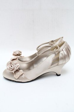 画像2: axes femme / フラワーモチーフサテンパンプス M ベージュ S-25-04-23-006-AX-SH-AS-ZS