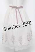 an another angelus / ネモフィラ刺繍チュールスカート  オフｘピンク S-25-04-23-077-CA-SK-AS-ZS