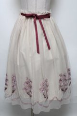 an another angelus / ネモフィラ刺繍チュールスカート  オフｘピンク S-25-04-23-077-CA-SK-AS-ZS
