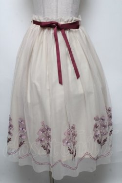 画像1: an another angelus / ネモフィラ刺繍チュールスカート  オフｘピンク S-25-04-23-077-CA-SK-AS-ZS