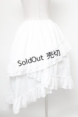 画像2: Qutie Frash / 3段フリルロングスカート  白 S-25-04-23-081-QU-SK-HR-ZS