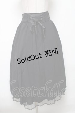 画像1: axes femme POETIQUE / バックフリルレースアップスカート  黒 S-25-04-23-085-AX-SK-HR-ZS