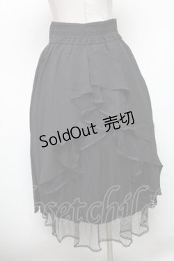 画像2: axes femme POETIQUE / バックフリルレースアップスカート  黒 S-25-04-23-085-AX-SK-HR-ZS