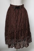 axes femme / 総レーススカート  ブラウン S-25-04-23-086-AX-SK-AS-ZS