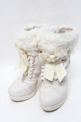 LIZ LISA / ファー付き編み上げショートブーツ  オフ S-25-04-23-012-LO-SH-HR-ZS