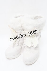 LIZ LISA / ファー付き編み上げショートブーツ  オフ S-25-04-23-012-LO-SH-HR-ZS