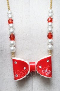 Angelic Pretty / ドリームリボンネックレス  赤 S-25-04-23-014-AP-AC-AS-ZS