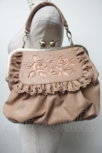 axes femme / ローズがま口バッグ  ベージュ S-25-04-23-017-AX-BG-AS-ZS