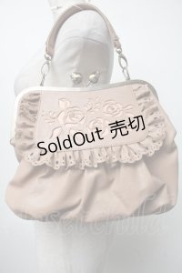 axes femme / ローズがま口バッグ  ベージュ S-25-04-23-017-AX-BG-AS-ZS