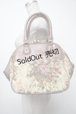 画像1: axes femme / ゴブランがま口バッグ  ブラウン S-25-04-23-018-AX-BG-AS-ZS