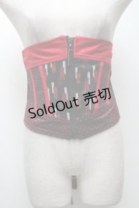 Qutie Frash / 矢絣コルセット  赤 S-25-04-23-022-QU-ZA-HR-ZS