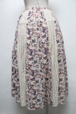 画像2: axes femme /花柄レース切替スカート  オフ S-25-04-25-054-AX-SK-ET-ZS