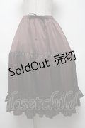 axes femme kawaii / ミディフリルペチスカート  ブラウン S-25-04-25-057-AX-SK-HR-ZS