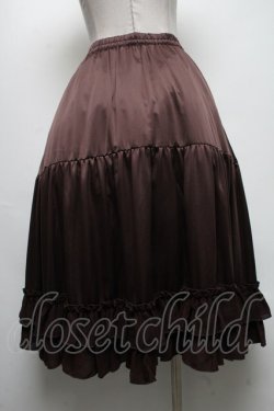 画像2: axes femme kawaii / ミディフリルペチスカート  ブラウン S-25-04-25-057-AX-SK-HR-ZS