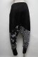 画像2: NieR Clothing / 転写プリントサルエルパンツ  黒 S-25-04-25-059-PU-PA-HR-ZS (2)