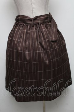 画像2: axes femme / ボックスプリーツミドルスカート  ブラウン S-25-04-25-061-AX-SK-HR-ZS