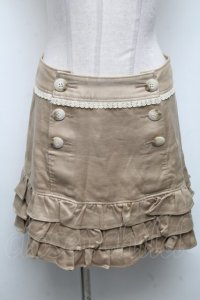 Emily Temple cute / ダブルボタンスカート  ベージュ S-25-04-25-063-ET-SK-HR-ZS