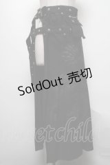Ozz On / 龍プリントレイヤードベルトスカート  黒 S-25-04-25-069-OO-SK-HR-ZS