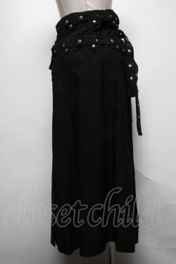 画像2: Ozz On / 龍プリントレイヤードベルトスカート  黒 S-25-04-25-069-OO-SK-HR-ZS