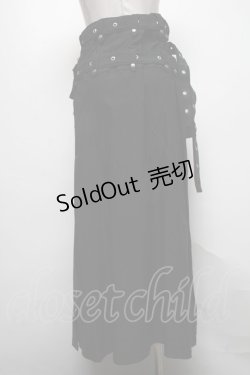 画像2: Ozz On / 龍プリントレイヤードベルトスカート  黒 S-25-04-25-069-OO-SK-HR-ZS