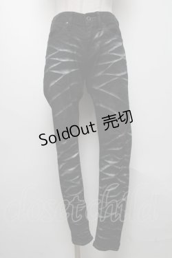 画像1: CIVARIZE / ストレッチ入りパールバインダー立体加工スキニーパンツ 42 黒 S-25-04-25-072-GO-PA-AS-ZT482